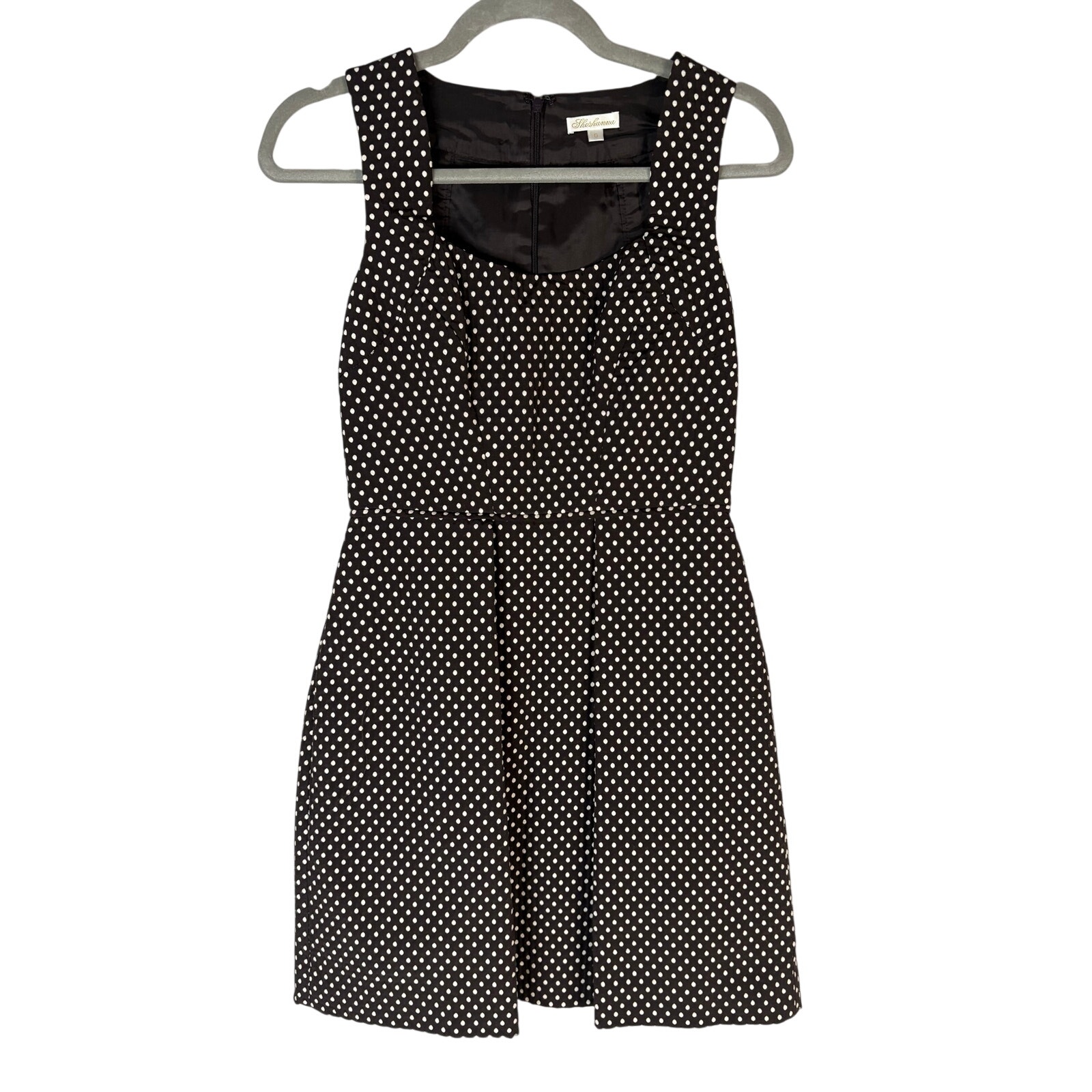 Shoshanna Dress Polka Dot Fit And Flare Party Cocktail Wedding Guest Work 0